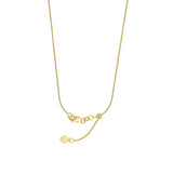 22" Adjustable Wheat Chain Necklace with Slider 10K Yellow Gold 1.02 mm 2.5 grams