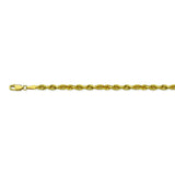 14K Yellow Gold 4.4 Diamond Cut Rope Chain in 22 inch, 24 inch, & 30 inch