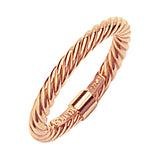 14K Rose Gold Twisted Rope Ring