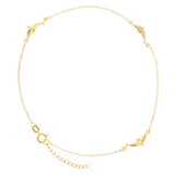 14K Yellow Gold Dolphin Anklet Adjustable 9" to 10" length