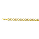 14K Yellow Gold 6.7 Curb Chain in 8.5 inch, 20 inch, 22 inch, 24 inch