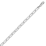 14K White Gold Mariner Chain in 18 inch, 20 inch, 22 inch, 24 inch, & 30 inch