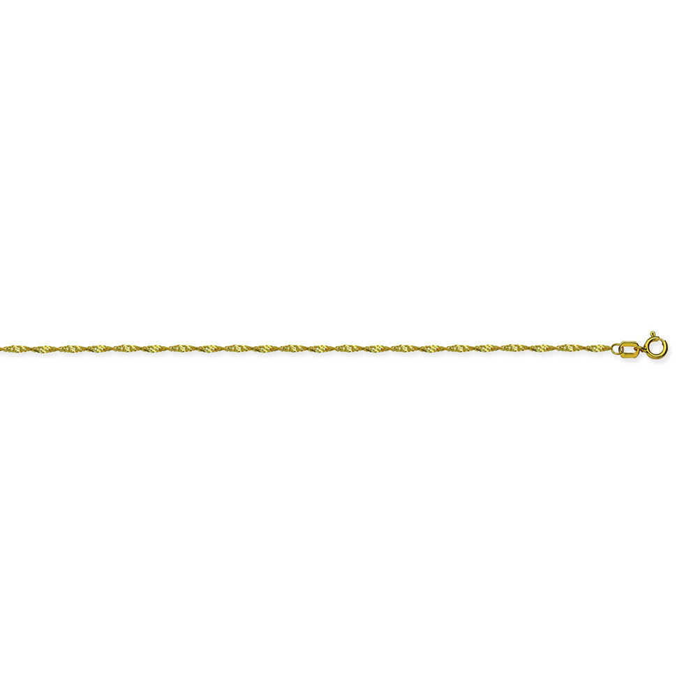 10K Yellow Gold 1.15 Singapore Chain in & 20 inch, 18 inch, 16 inch