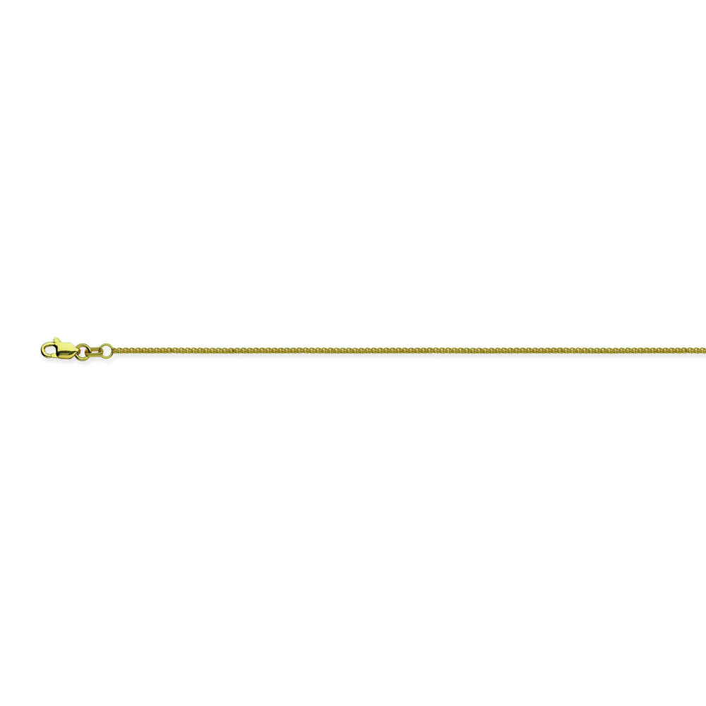 14K Yellow Gold 1.02 Round Wheat Chain in 16 inch, 18 inch, 20 inch, 24 inch, & 30 inch