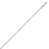 14K White Gold 1.5 Sparkle Singapore Chain in 16 inch, 18 inch, 20 inch, & 24 inch