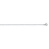 14K White Gold 5.5 Light Rope Chain in 16 inch, 18 inch, & 20 inch