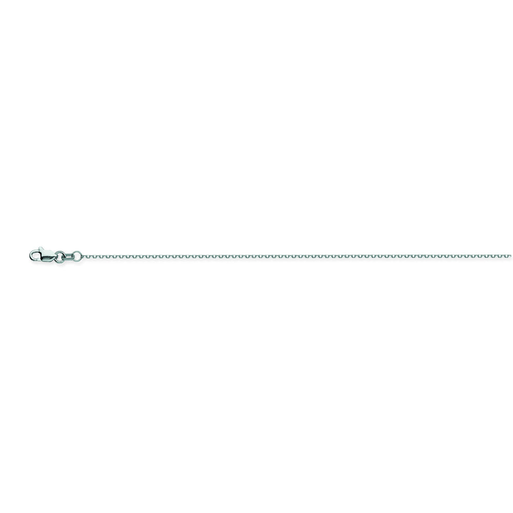 14K White Gold 1.05 Diamond Cut Cable Chain in 16 inch, 18 inch, 20 inch, 24 inch