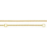 14K Yellow Gold 16" & 18" Adjustable Cable Chain 0.9 mm 1.6 grams