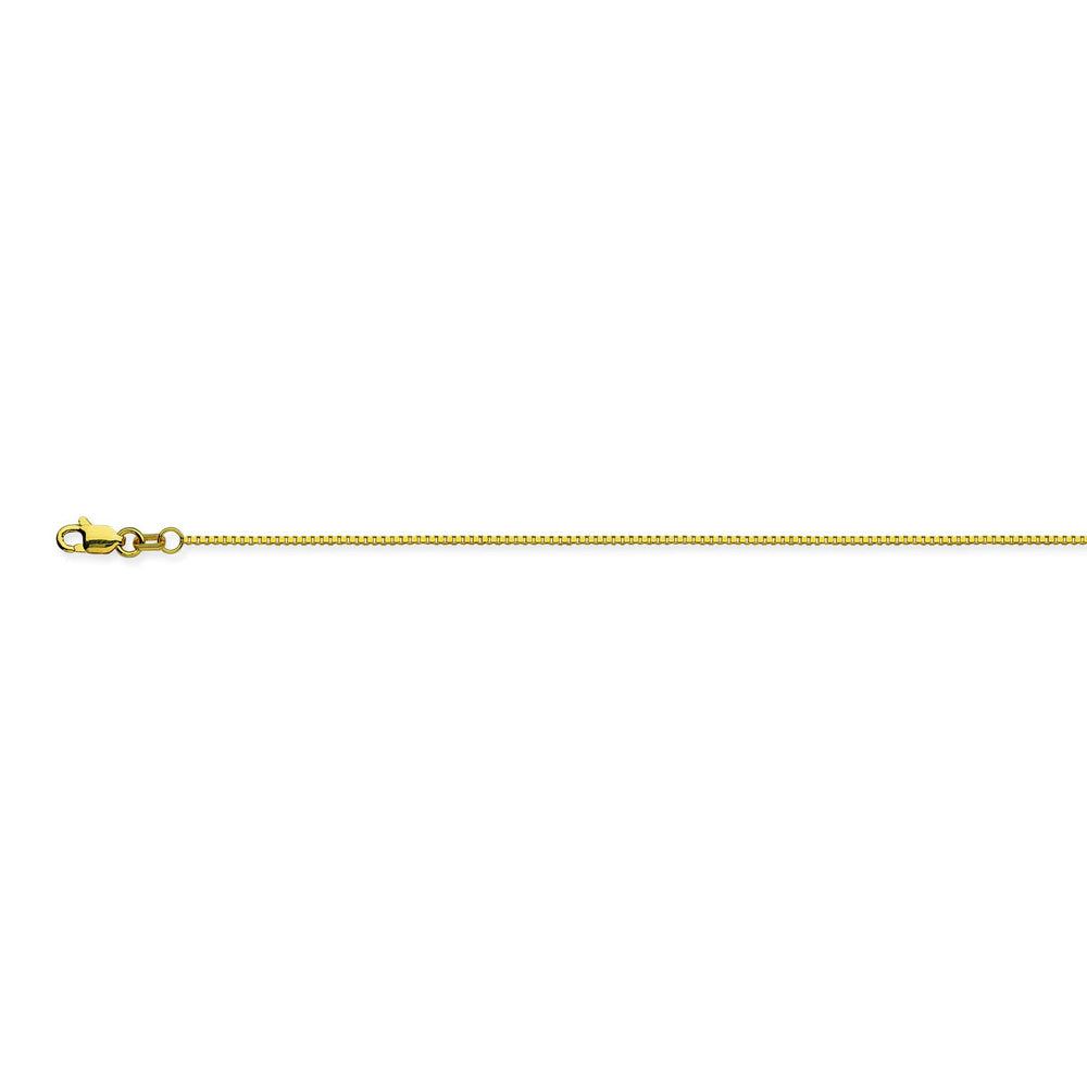 14K Yellow Gold 0.96 Box Chain in 16 inch, 18 inch, 20 inch, 22 inch, 24 inch, & 30 inch