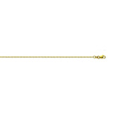 14K Yellow Gold 1.2 Diamond Cut Bead Chain in 18 inch, 20 inch, & 16 inch