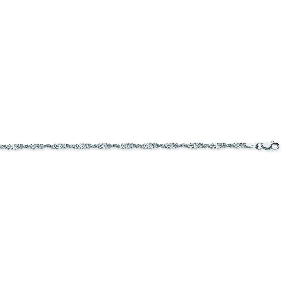 925 Sterling Silver 2.25 Singapore Chain in 16 inch, 18 inch, 20 inch, & 24 inch