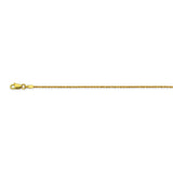 10K Yellow Gold 1.05 Diamond Cut Rope Chain in 16 inch, & 18 inch