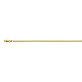 14K Yellow Gold 1.05 Diamond Cut Wheat Chain in 16 inch, 18 inch, 20 inch, & 24 inch