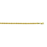 14K Yellow Gold 2.9 Light Rope Chain in 8 inch, 18 inch, 20 inch, 22 inch, 24 inch, & 30 inch