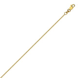 14K Two Tone Yellow & White Gold 0.85 Pave Wheat Chain in 16 inch, 18 inch, & 20 inch