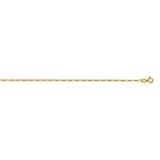 14K Yellow Gold 1.28 Figaro Chain in 16 inch, 18 inch, 20 inch, & 24 inch