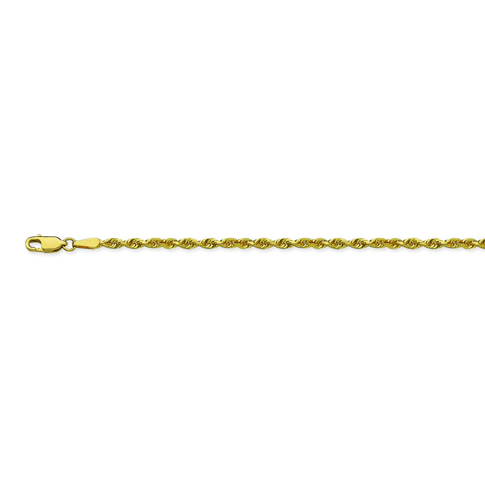 14K Yellow Gold 3 Diamond Cut Rope Chain in 20 inch, 22 inch, 24 inch, & 30 inch