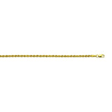 14K Yellow Gold 2.3 Light Rope Chain in 18 inch, 20 inch, 22 inch, 24 inch, & 30 inch