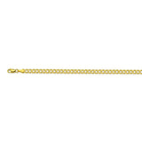 14K Yellow Gold 3.7 Curb Chain in 8 inch, 18 inch, 20 inch, 22 inch, & 24 inch
