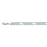 925 Sterling Silver 6.75 Figaro Chain in 8.5 inch, 18 inch, 20 inch, 22 inch, & 24 inch