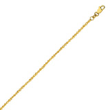 14K Yellow Gold 1.5 Sparkle Singapore Chain in 16 inch, 18 inch, 20 inch, & 24 inch