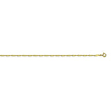 10K Yellow Gold 1.4 Singapore Chain in 16 inch, 18 inch, 24 inch, & 20 inch