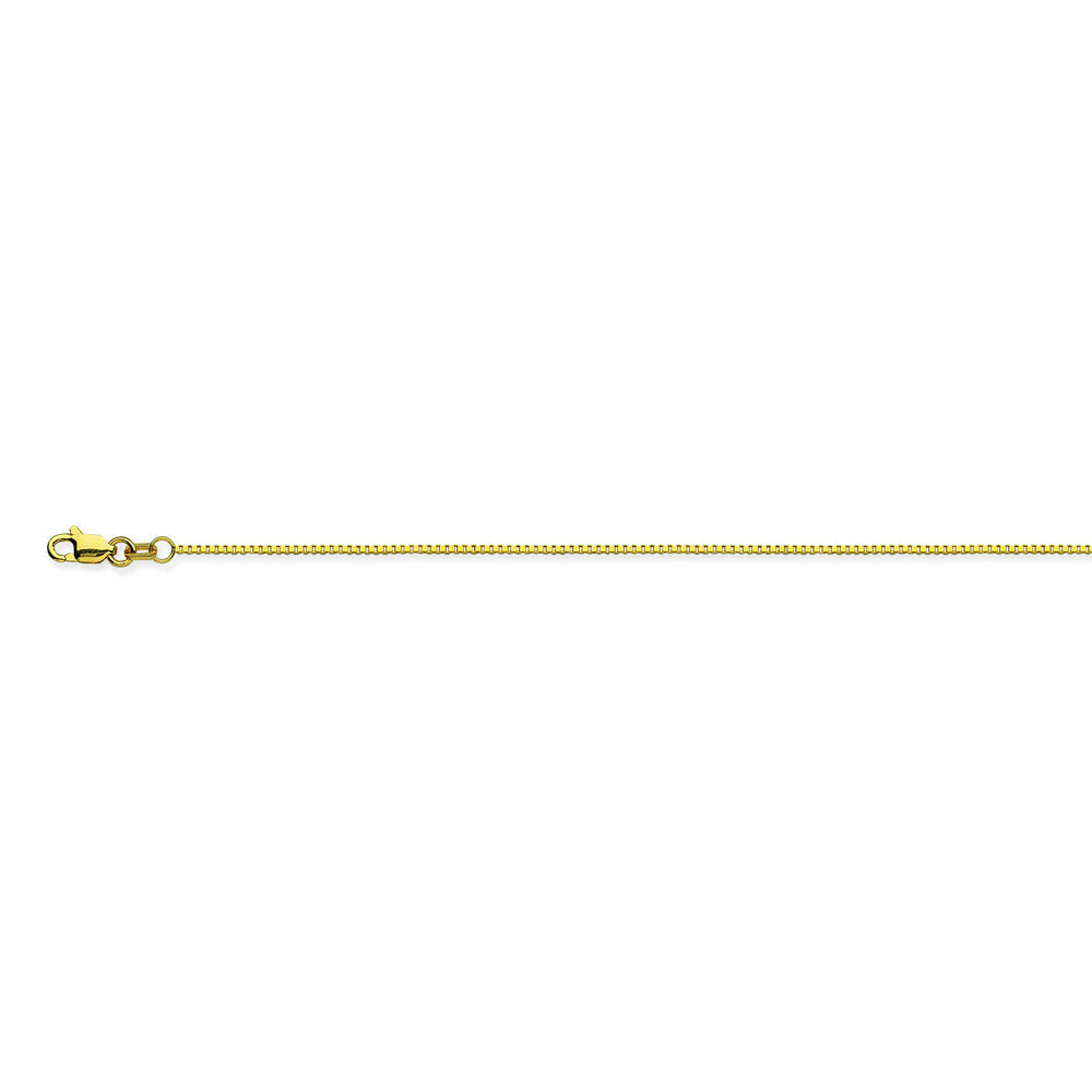 18K Yellow Gold 0.96 Box Chain in 16 inch, 18 inch, & 20 inch