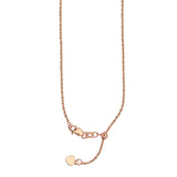 22" Adjustable Sparkle Chain Necklace with Slider 14K Rose Gold 1.15 mm 2.85 grams