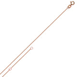 14K Rose Gold 16" & 18" Adjustable Cable Chain 0.7 mm 0.9 grams