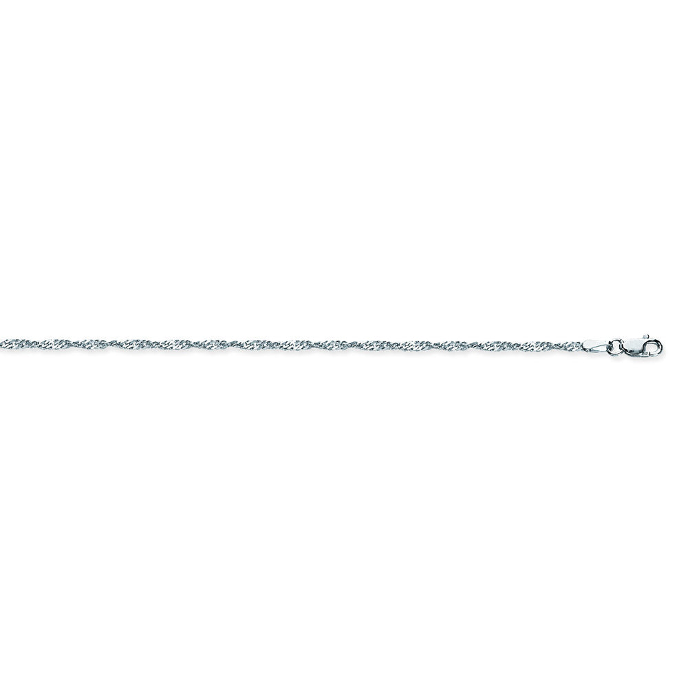 925 Sterling Silver 1.7 Singapore Chain in 16 inch, 18 inch, 20 inch, & 24 inch
