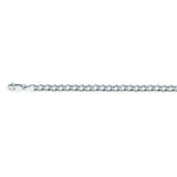 925 Sterling Silver 4.4 Curb Chain in 8.5 inch, 18 inch, 20 inch, 22 inch, 24 inch, & 30 inch