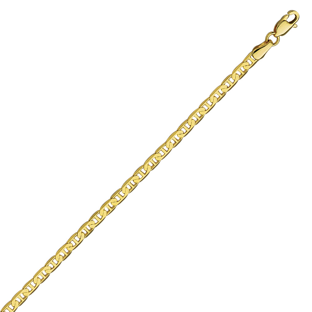 14K Yellow Gold 3 Mariner Chain in 18 inch, 22 inch, 20 inch, 24 inch, & 30 inch
