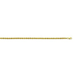 14K Yellow Gold 2 Light Rope Chain in 16 inch, 18 inch, 22 inch, 20 inch, 24 inch, & 30 inch