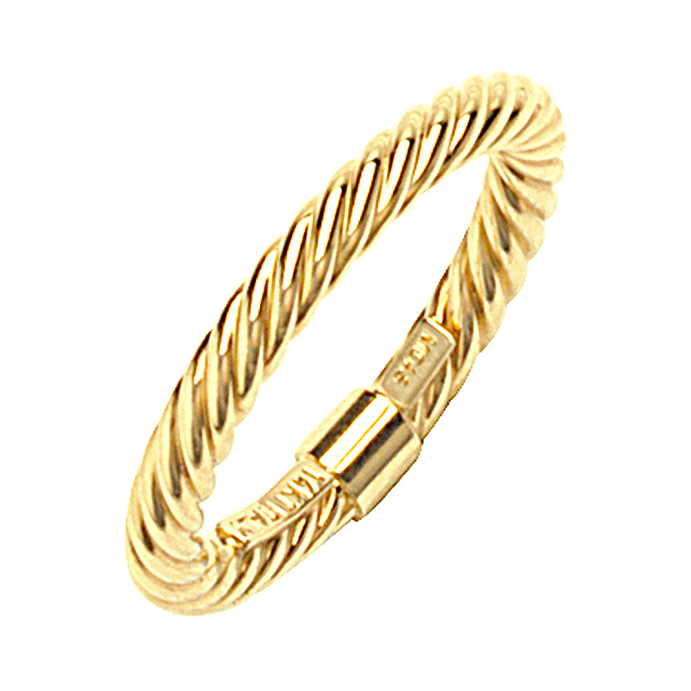14K Yellow Gold Twisted Rope Ring