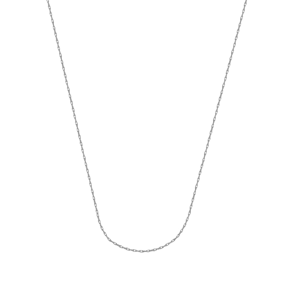 10K White Gold 0.85 Rope Chain in 16 inch, 18 inch, & 20 inch