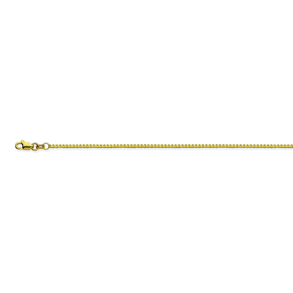 14K Yellow Gold 1.2 Box Chain in 16 inch, 18 inch, 20 inch, 22 inch, 24 inch, & 30 inch