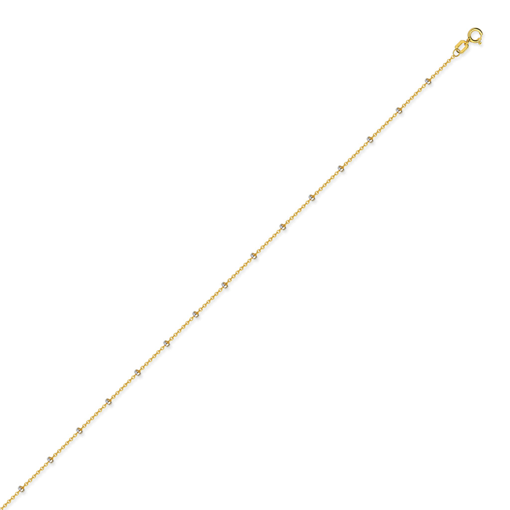 14K Two Tone Gold Constellation Style Chain in 16 inch, 18 inch, 20 inch, & 24 inch
