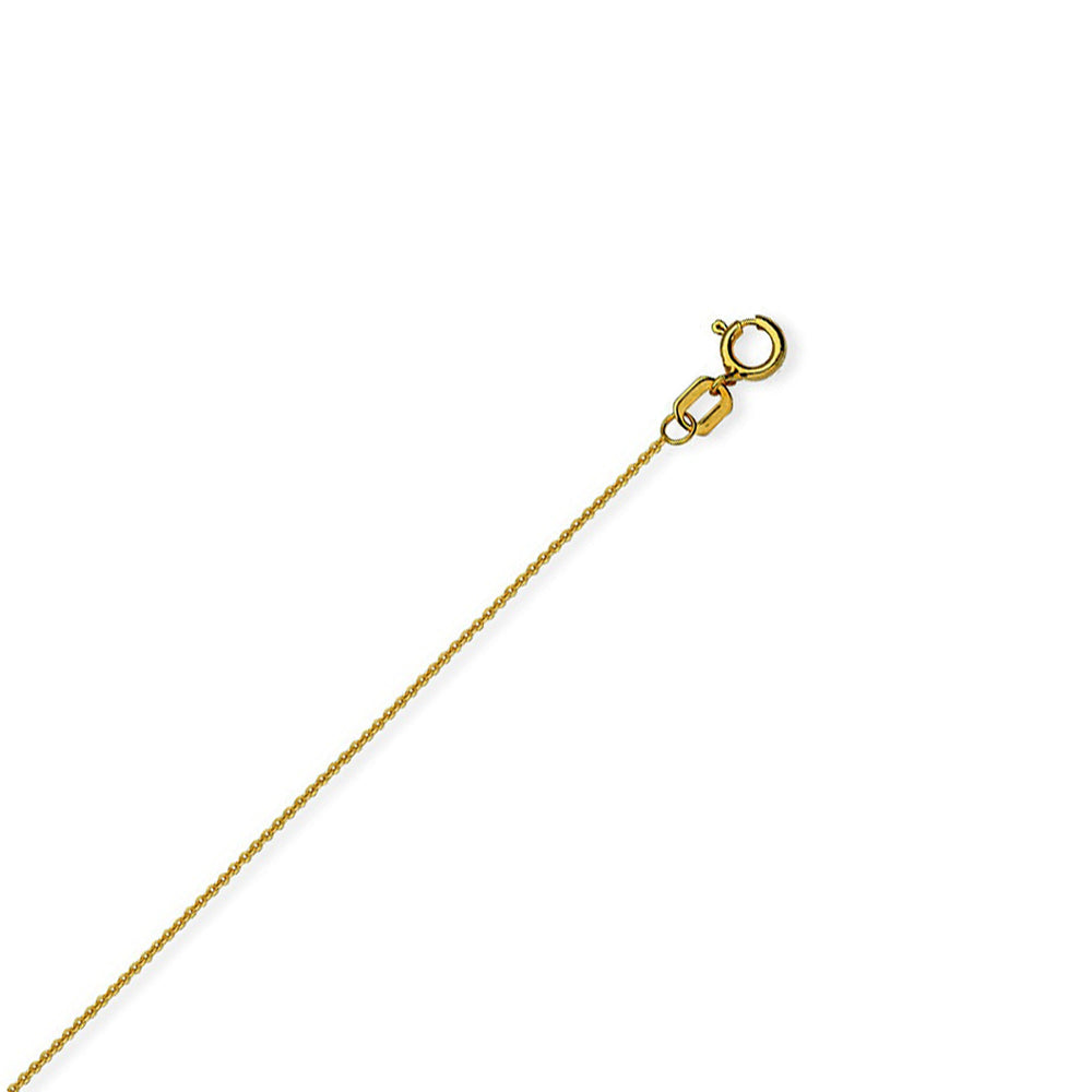 14K Yellow Gold 13-15 inch Childrens Adjustable Cable Chain 0.7 mm 1 grams
