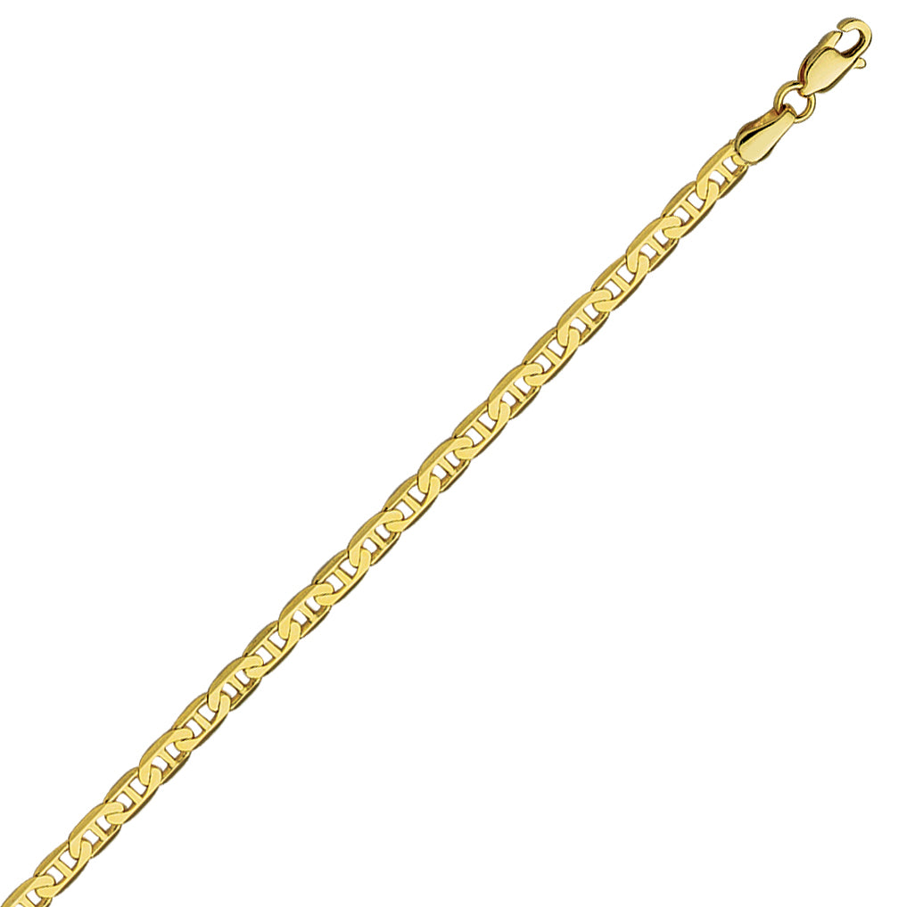 14K Yellow Gold 3.7 Mariner Chain in 18 inch, 20 inch, 22 inch, 24 inch, & 30 inch