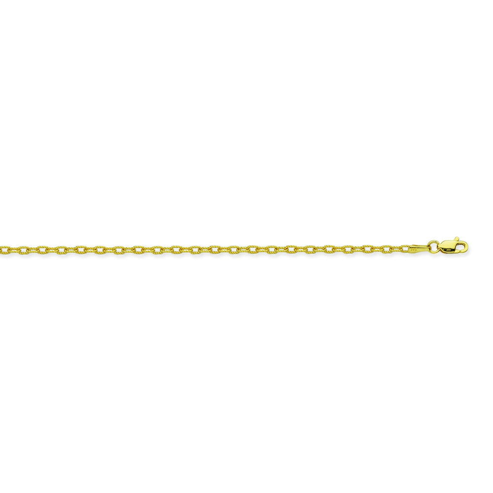 14K Yellow Gold 2.15 Designer Rolo Chain in 16 inch, 18 inch, 20 inch, 22 inch, & 24 inch