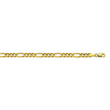 14K Yellow Gold 4.75 Figaro Chain in 8 inch, 18 inch, 20 inch, 22 inch, & 24 inch