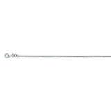 Sterling Silver Round Box Chain Anklet 10