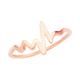 14K Rose Gold Heartbeat Ring