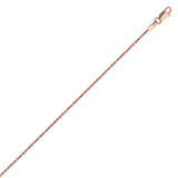 14K Rose Gold 1.05 Diamond Cut Rope Chain in 16 inch, 18 inch, 20 inch, & 24 inch