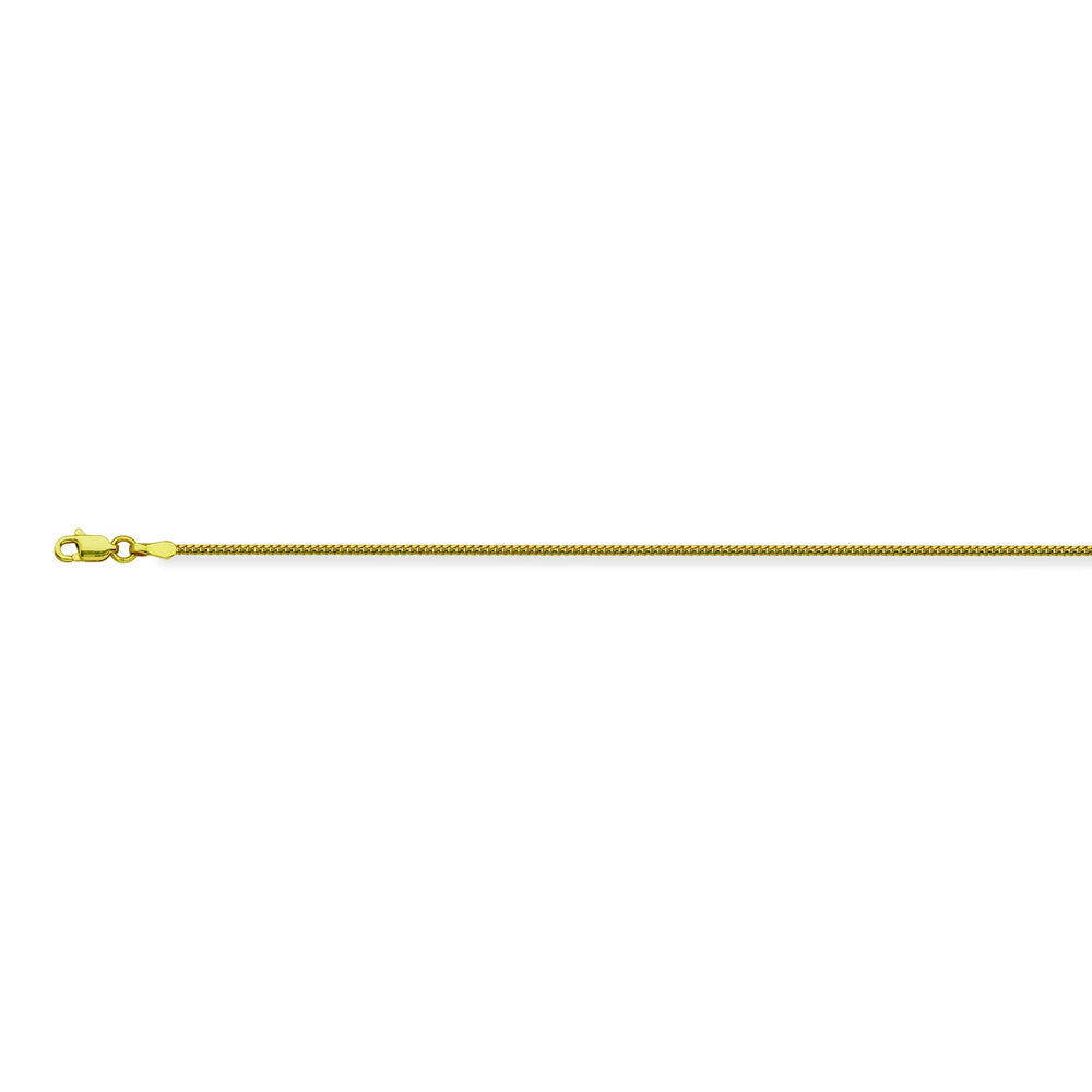 14K Yellow Gold 1.2 Franco Chain in 16 inch, 18 inch, 20 inch, & 24 inch