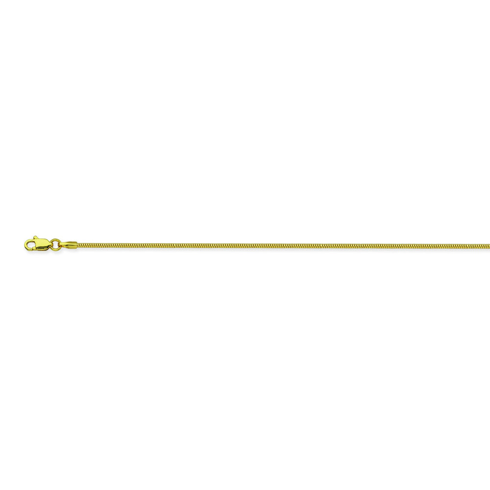 14K Yellow Gold 1.6 Snake Chain in 16 inch, 18 inch, 20 inch, & 24 inch