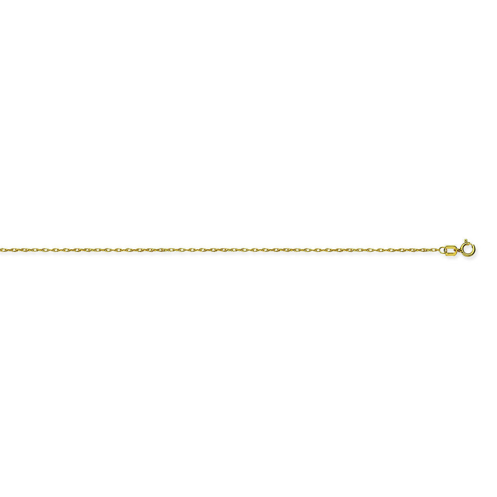10K Yellow Gold 0.75 Rope Chain in 16 inch, 18 inch, & 20 inch