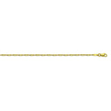 14K Yellow Gold 1.4 Singapore Chain in 16 inch, 18 inch, 20 inch, & 24 inch