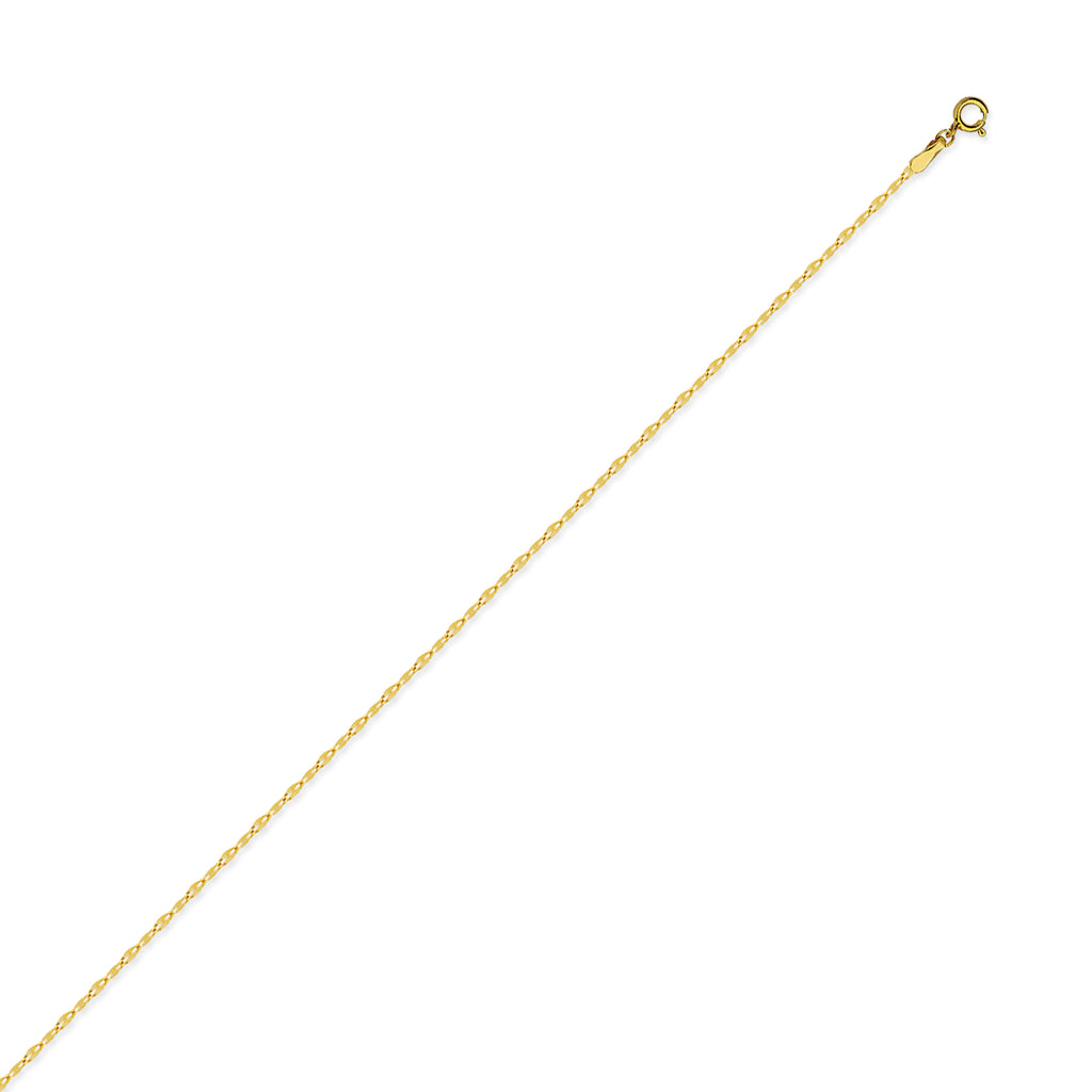 14K Yellow Gold 1.45 Hammered Forzentina Chain in 16 inch, 18 inch, & 20 inch