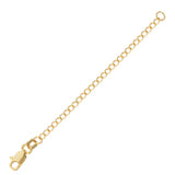 3" Sterling Silver Yellow Gold Plated Extender Chain 0.6 grams